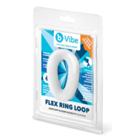 b-Vibe Flex Ring Loop - Silicone Cock Ring - Clear